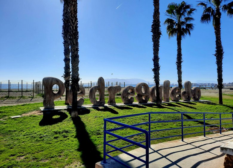 Pedregalejo beach sign